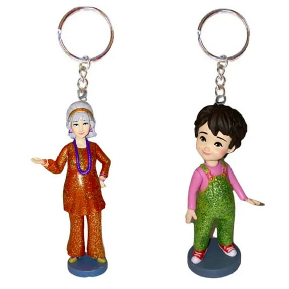 Key Ring Keychain Mrs Devine & Jojo Jo Clancy PVC Figure Ornament Fancy Nancy 3” New
