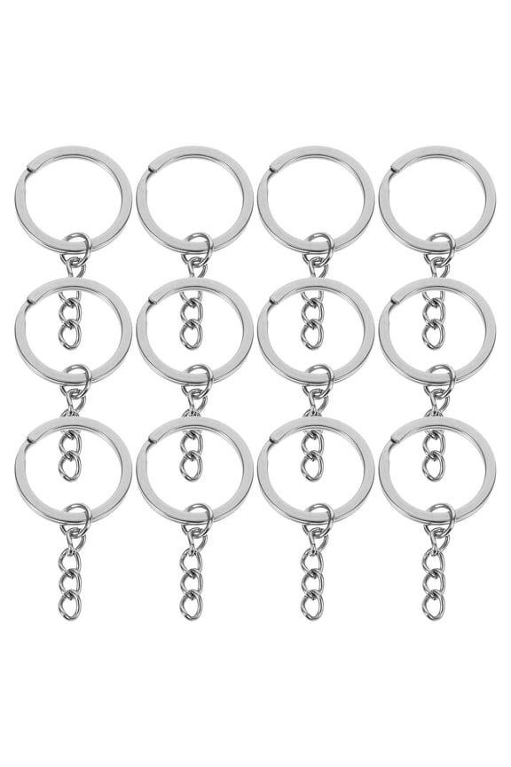 20 Pcs Stainless Steel Key Split for Keychains, Metal Craft Accessories, and Rust-Resistant
