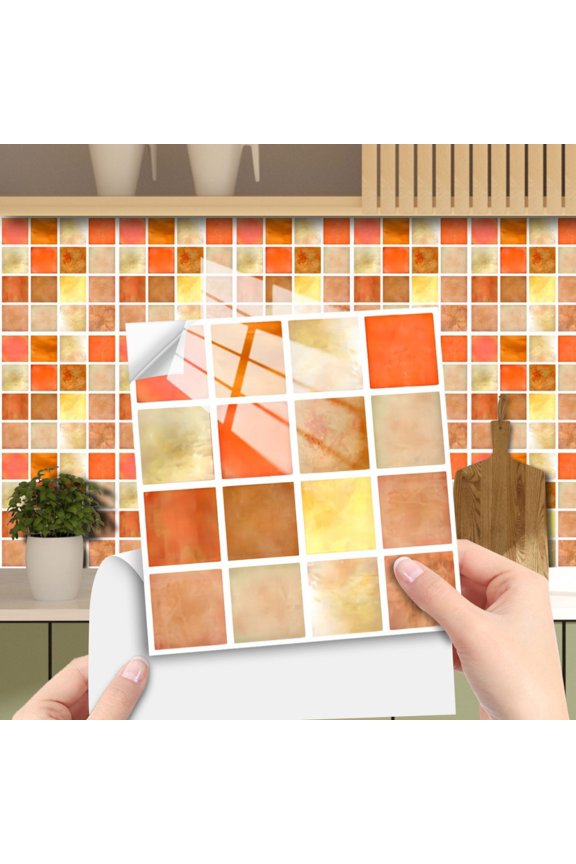 Key Ring PVC Adhesive Tile Stickers 10PCS Geometric Grid Wall Scratch Resistant For Backpack Purse Handbag Clear