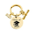 thumbnail image 1 of Key Ring Pendant 2025 Graduation Season Gift Single Sided Engraved Metal Keychain, 1 of 2