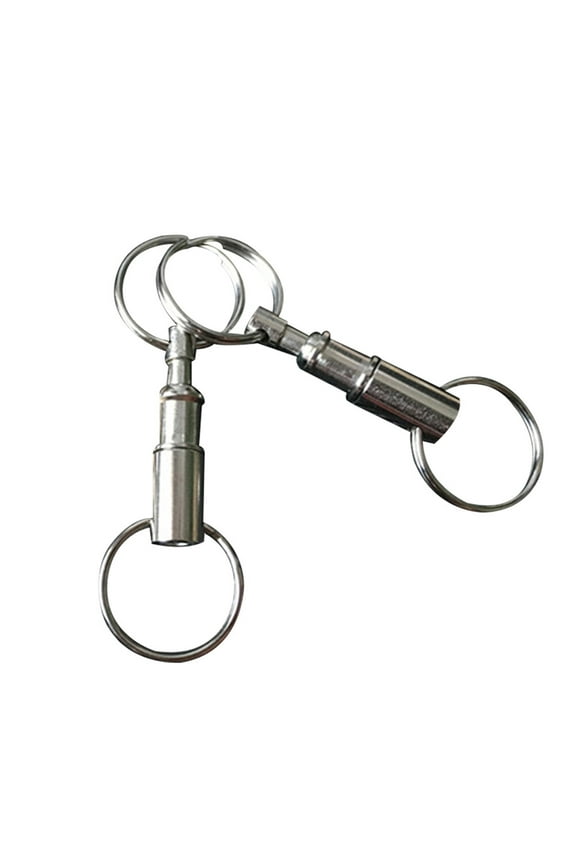 Key Ring Quick Chain Release Double Keychains Apart Detachable Rings Dual Removable Separate Detach Keyring Couple