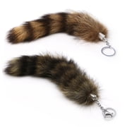 Key Ring Raccoon Coat Tails Chain Keychain Keyring Gift New
