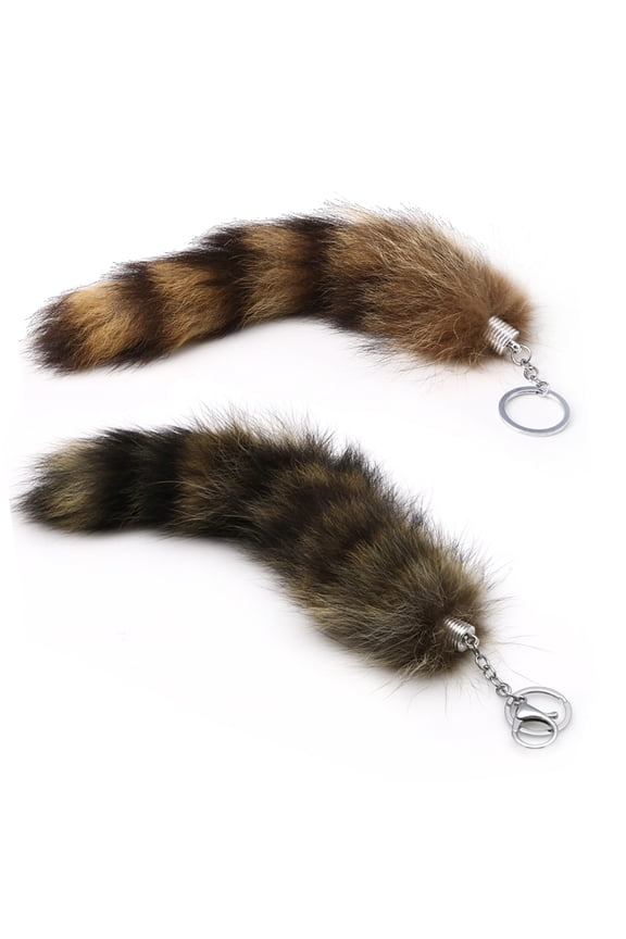 Key Ring Raccoon Coat Tails Chain Keychain Keyring Gift New