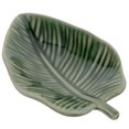 thumbnail image 1 of IFANLANDOR Ceramic Jewelry Tray Green Leaf Shaped For Women Home Decor 1Pack 5.6X4.0X1.0In, 1 of 8