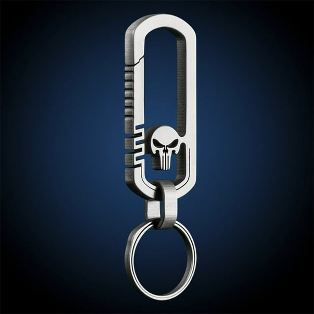 Key Ring Titanium Alloy Keyring Round Ring Outdoor EDC Tool Keychain Car Accessories quick release Carabiner Safety Hook