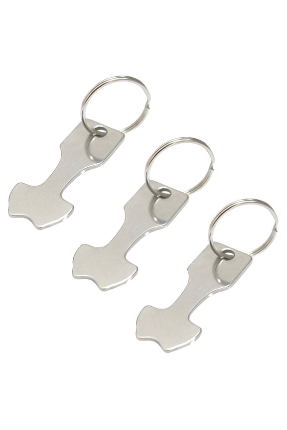 Key Ring Token, Yannianjz 5 Pack Metal Aluminum Alloy Key Ring, Shopping Trolley Token Lock Tool, Lightweight Portable, Rust Proof, Unlocking Device for Supermarket Cart, Gift for Shoppers