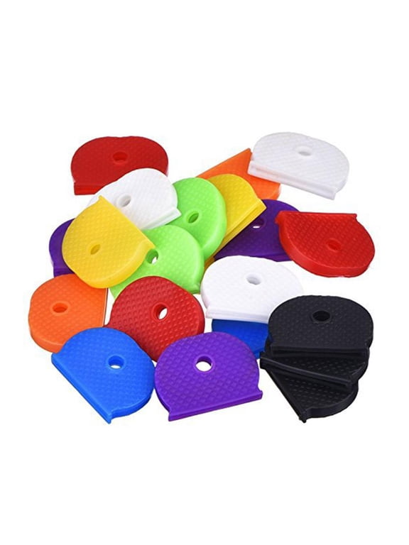 Key Rings, 24 Pieces Key Covers Caps Color Keyes Caps Tags Covers Set Plastic Keyes Identifier Rings Keys Toppers for Keys Organization House