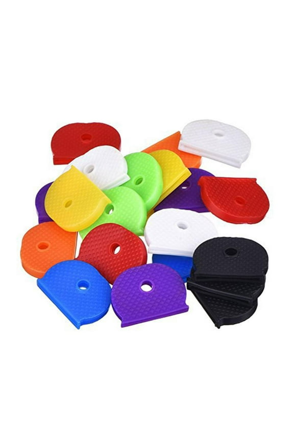 Key Rings, 24 Pieces Key Covers Caps Color Keyes Caps Tags Covers Set Plastic Keyes Identifier Rings Keys Toppers for Keys Organization House