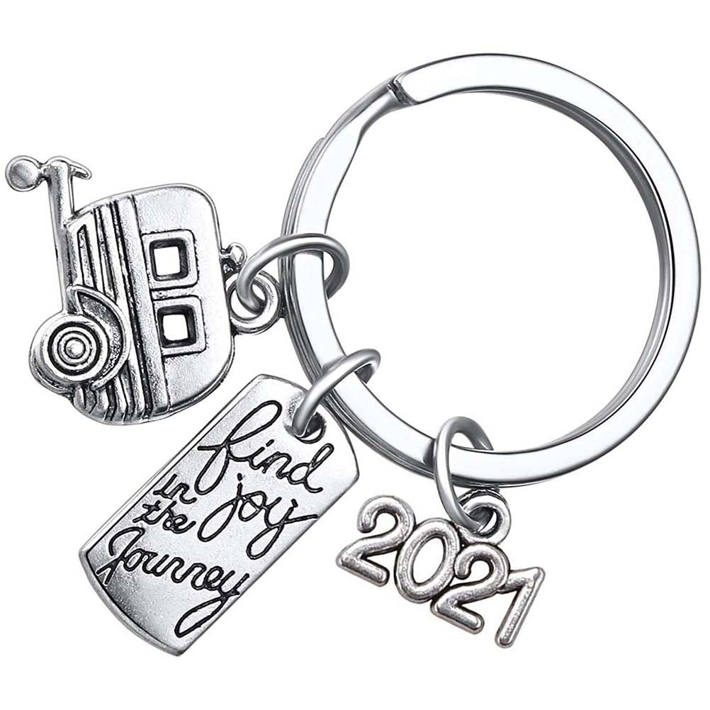 Key Rings Christmas Goodies Enjoy Retirement Keyring Holder Chain Metal