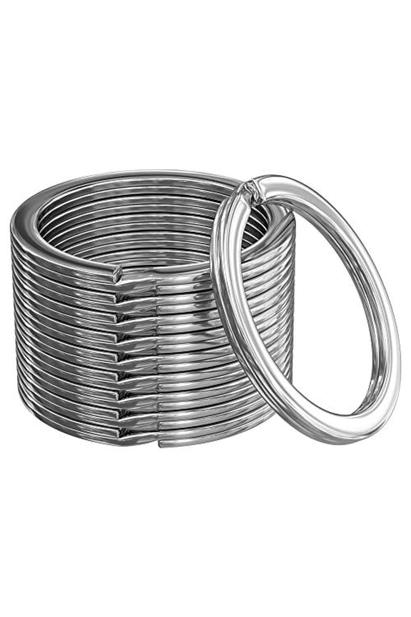 Key Rings Flat Split Keychain Bulk Heavy Duty Strong Keyring for Car Home Large Metal Dog Ring Tag Lanyards School Office DIY