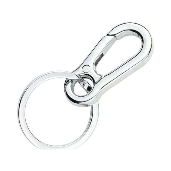 BESTOYARD 1Pc Premium Metal Keychain for Men Silver Auto Car Keyring with Easy Detach and Clip for Everyday Use