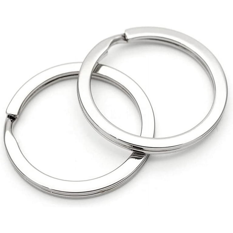 Key Rings Quality Keychain Rings Metal Flat Split Rings for Car Keys  Attachment DIY Leathercraft 10pcs VTKR (1 1/8\\