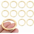 thumbnail image 1 of Key Rings Quality Keychain Rings Metal Flat Split Rings for Car Keys Attachment DIY Leathercraft 10pcs VTKR (1 3/16" (30mm) KR58, Gold), 1 of 9