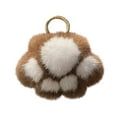 thumbnail image 1 of Key Rings for Car Keys, Cat Keychain, Squeeze Cat Paw, 2.8X2.8 In, Gold Keychain Clip, Backpack Accessory, Tan White, 1 Pc, 1 of 8