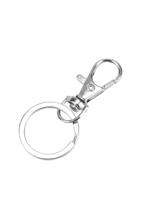 Up to 65% Key Rings for Keychains Women 30pcs Detachable Key Ring With Rotating Key Lock Metallic Silver White 25mm Backpack Keychains for Girls