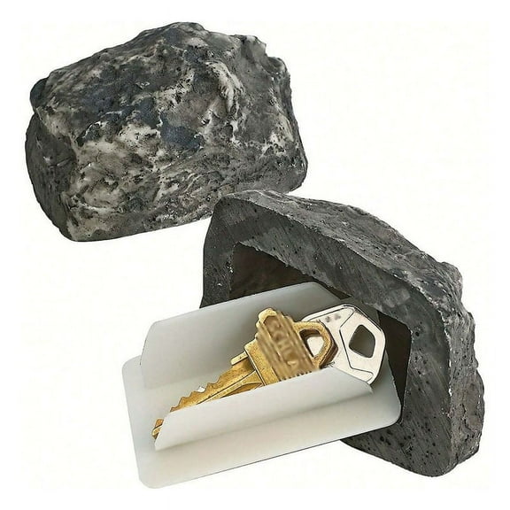 Key Rock Discreet Spare Key Hiding Stone Outdoor Secret Storage For Keys Realistic Key Holder For Spare Keys Garden Sculptures & Statues category, 8.3 cmx5.7 cmx4.5 cm, Black