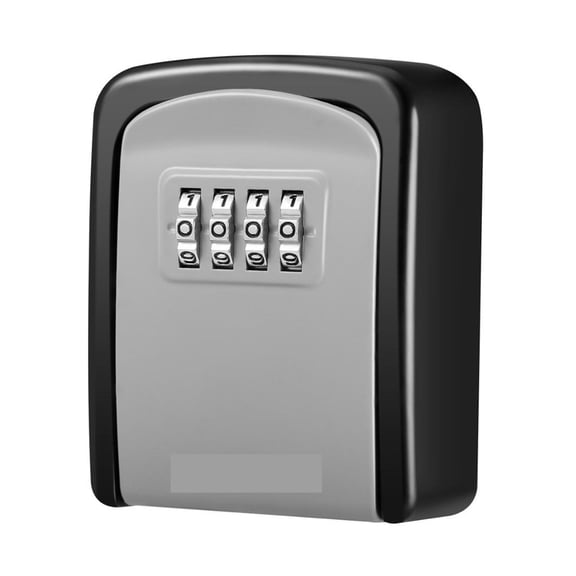 Key Safe Box Outdoor , Password Key Box Decoration Key Code Box Key Storage Lock Box Wall Mounted Password Box Outdoor Key Safe Lock Box Gray