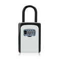 thumbnail image 1 of Key Safe Box Outdoor, Password Storage Key Box Indoor Outdoor Wall Mount Weatherproof 4 Digit Combination Password Home Metal Key Security Box ,Easy Installation, 1 of 7