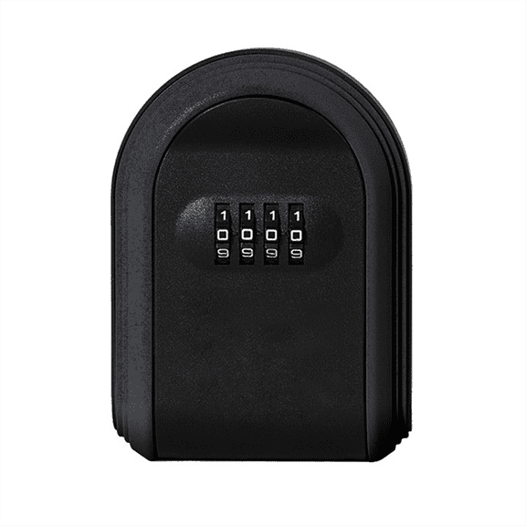 Key Safe Box Weatherproof 4 Digit Combination Outdoor Security Storage Case Lock Wall Mounted,Black