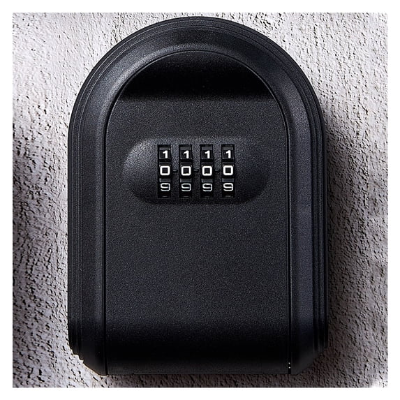 Key Safe Box Weatherproof Wall Mounted Key Lock Box 4 Digit Code Outdoor Key Security Storage Case ,Additional Security