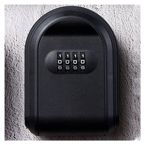 Key Safe Box Weatherproof Wall Mounted Key Lock Box 4 Digit Code Outdoor Key Security Storage Case ,Compact Design