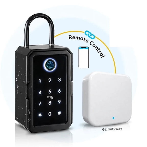 Key Safe Fingerprint Bluetooth Wifi Digital Key Box App Remot ,House, Apartment, Office Key Storage