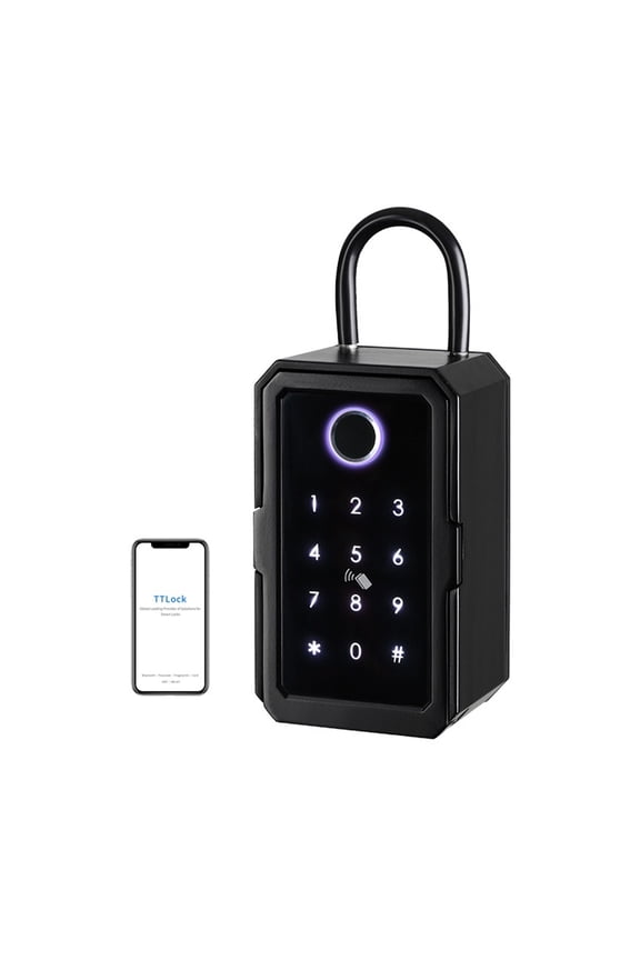 Key Safe Tuya Ttlock Fingerprint Digital Key Box App Remote Access Wall Mount Combination Security Lockbox ,Prevent Theft