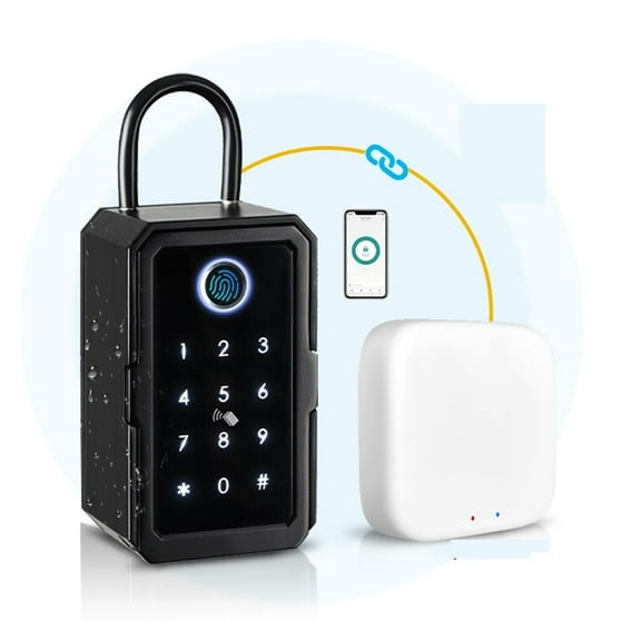 Key Safe Tuya Ttlock Fingerprint Digital Key Box App Remote Access Wall Mount Combination Security Lockbox ,Upgraded Security Combination Lock