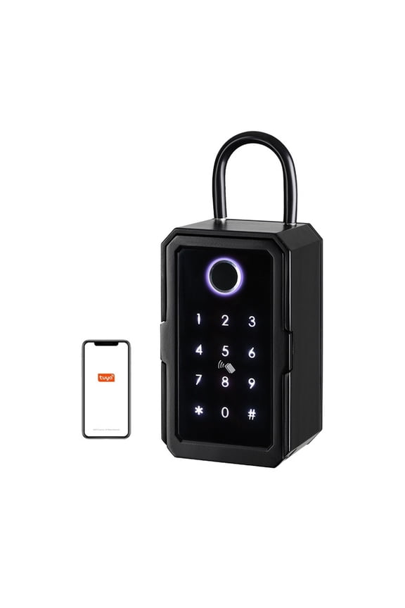 Key Safe Tuya Ttlock Fingerprint Digital Key Box App Remote Access Wall Mount Combination Security Lockbox ,Upgraded Security Combination Lock