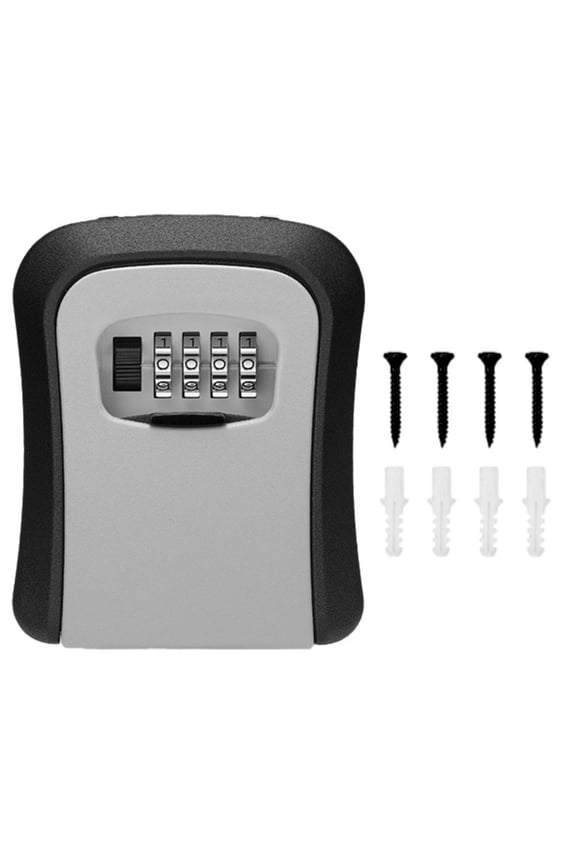 Key Safe Wall Mounted, Key Safe Box, Key Lock Box Outdoor, Sturdy Waterproof Key Box With 4 Digit Combination, Security Lockbox for Keep Key Safe Outside, for Home Garage Elderly Parents Key Cabinet