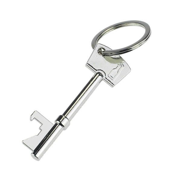 Key-Shaped Bottle Opener Beer Cap Bottle Opener Kitchen Tool Wedding Gift for Guests Friends, Portable Key Shaped Beer Bottle Opener Party Wedding Decoration Tool, 1Pc, Easy to Use(Silver,2.8x0.7")