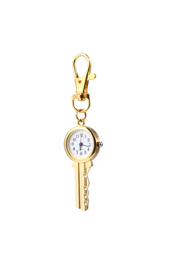 Key Shaped Pocket Watch with Clip for Students and Kids - Easy Carry Keychain Hanging Pocket Watch for Everyday Use