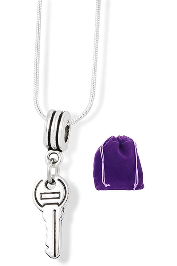 Key Small Charm Snake Chain Necklace