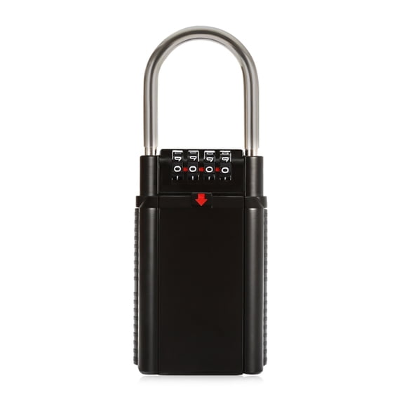 Key Storage Box with Lock and Hook 4 Digit Combination Password Code Safe Zinc Alloy Weatherproof ,Additional Security