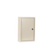 Key Storage Cabinet with Lock, 30 Keys Capacity, Wall Mount, Cream Metal, 10W * 3D *12H