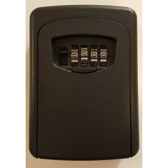 Key Storage Lock Box, Combination Lock Box, Wall Mounted Lock Box Black. black lockbox (Heavy Duty)