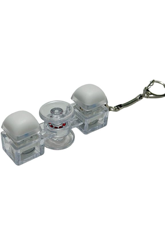 Key Switch Fidget Keychain Toy, Mechanical Clicker Stress Relief Spinner, Compact Desk Anx-iety Relaxer for Office School