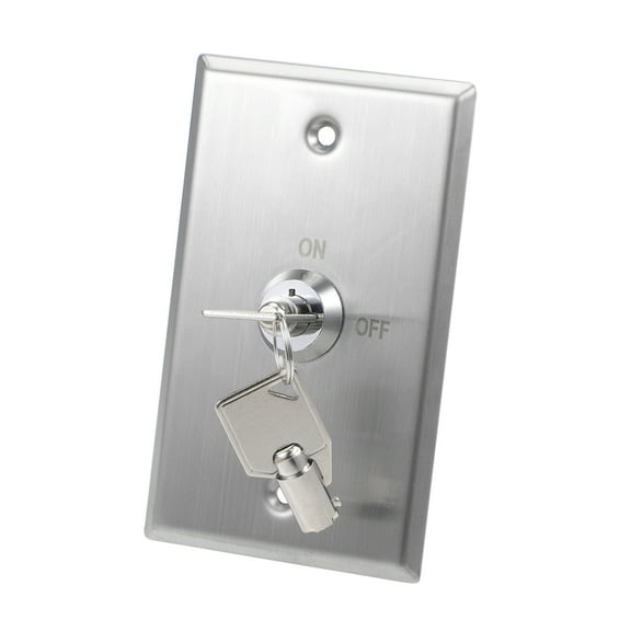 Key Switch Lock On/Off Exit Switch Door Release SPST for Access Control Panel Mount w 2 Keys