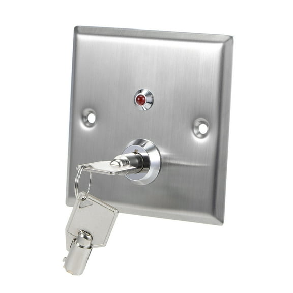 Key Switch On Off Exit Switches Door Release SPST for Access Control with DC 12V Red LED Indicator