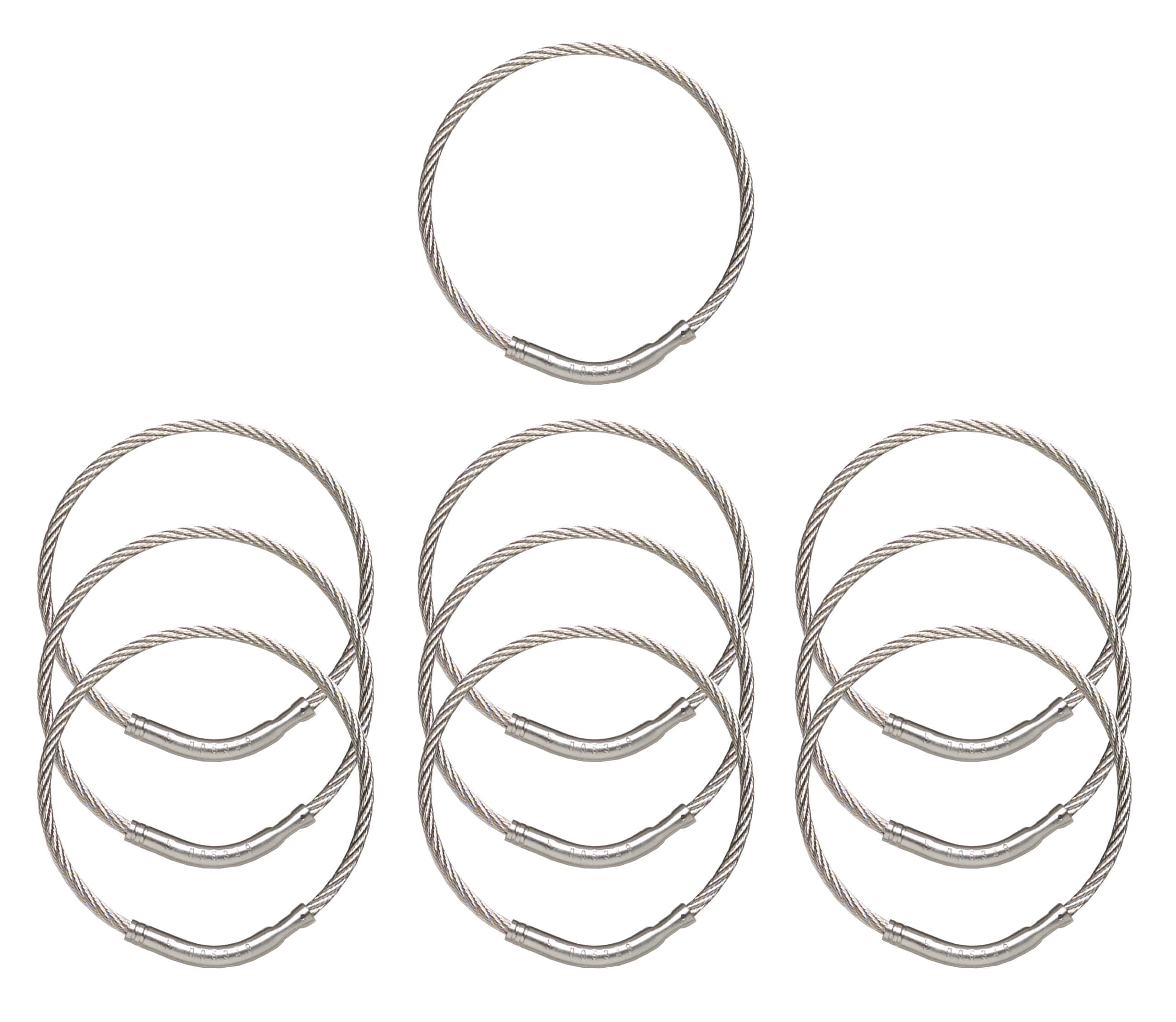 Key Systems, Inc. Tamper Proof Key Ring Flex 2" Dia. (5 cm) 10 Pack
