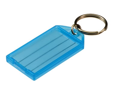 Key Tag, w/Split Ring 60500-30 Blue 100/box