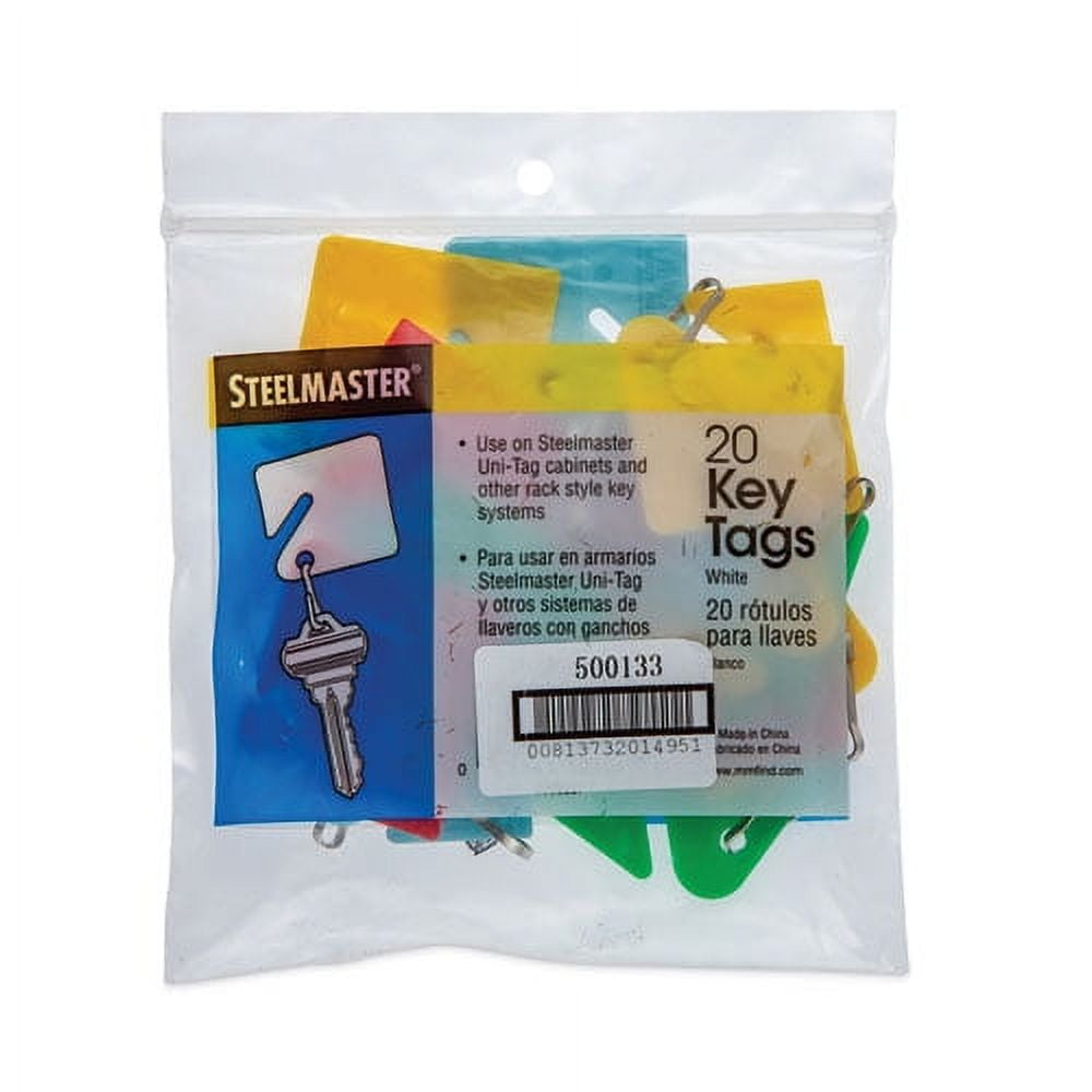 Key Tags, Blue/Green/Red/Yellow, 20/Pack, 3 Packs/Carton Key Tags, Blue/Green/Red/Yellow, 20/Pack, 3 Packs/Carton