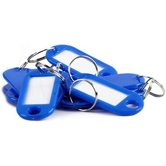 Key Tags with Labels and Split Rings Set,10 Colors Plastic ID Label Tag Keychains Kit for Door Locker Bar Supermarket Hotel Office
