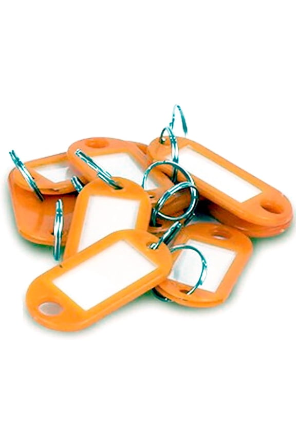 Key Tags with Labels and Split Rings Set,10 Colors Plastic ID Label Tag Keychains Kit for Door Locker Bar Supermarket Hotel Office