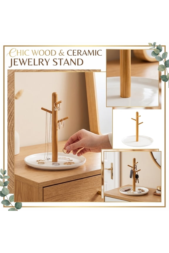 Key Tray & Key Bowl, Jewelry Tray with Wood 3-Tier Hanging Organizer - Multi-Functional Entryway Tray, Perfect for Bowl, Valet, Ring Holder, Jewelry Dish Organize, White