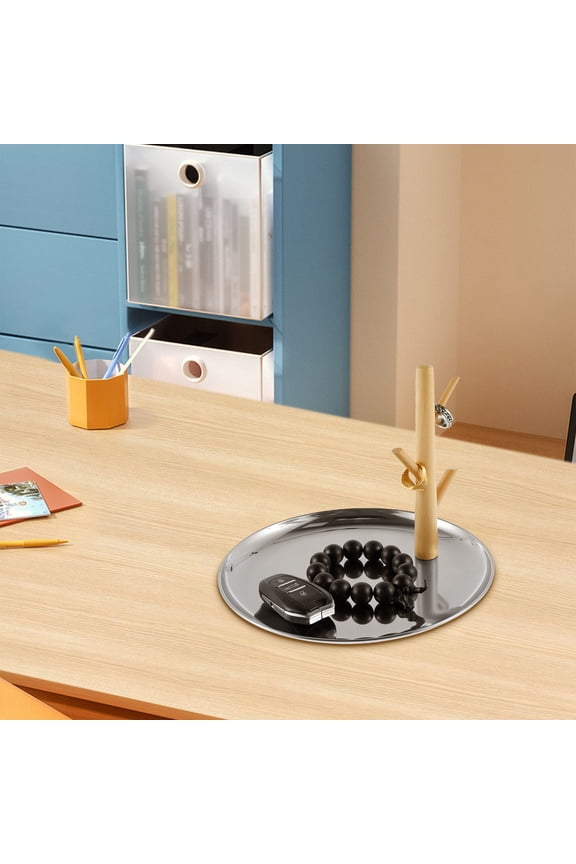 Key Tray & Key Bowl Jewelry Tray with Wood 3-Tier Hanging Organizer - Multi-Functional Entryway Tray Perfect for Key Bowl Valet Tray Ring Holder, Jewelry Dish Organize