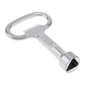 Key Triangle Socket Triangular Key Meter Key Electrical Cabinet Key, Purpose Tool, 3.65.65 cm, Silver