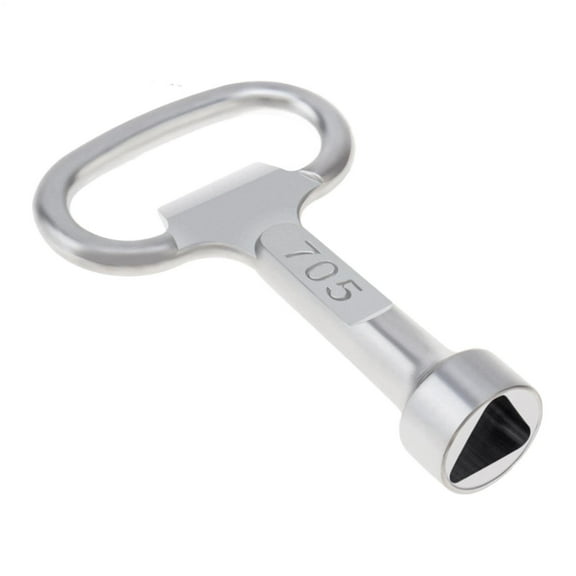 Key Triangle Socket Triangular Key Meter Key Electrical Cabinet Key, Purpose Tool, 3.6×5.65 cm, Silver
