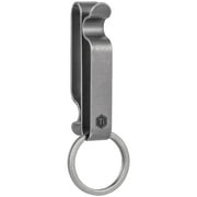 Key Unity Belt Key Clip, KM00 Titanium Double Side Quick Release Key Holder with Detachable Keyring for Belt Pants Loop Pocket, Gray