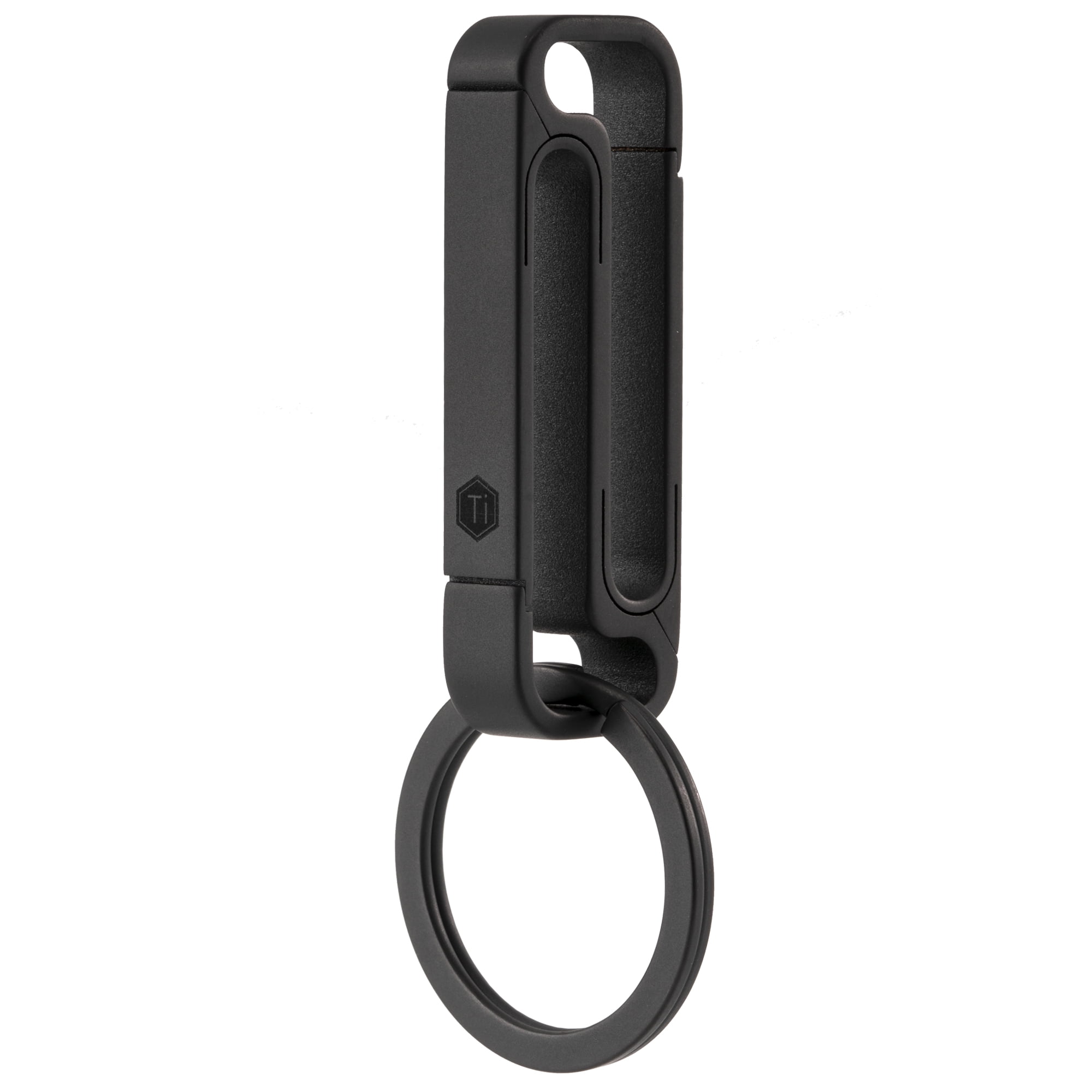 Key Unity Double Side Carabiner Keychain Clip, KM11 Titanium Belt